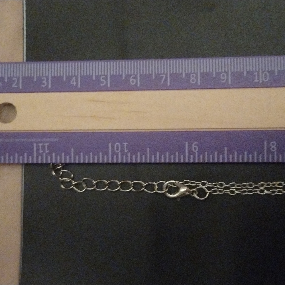 Blue Crystal Cubic Zirconia Wishing Bottle Necklace - Picture 5 of 6